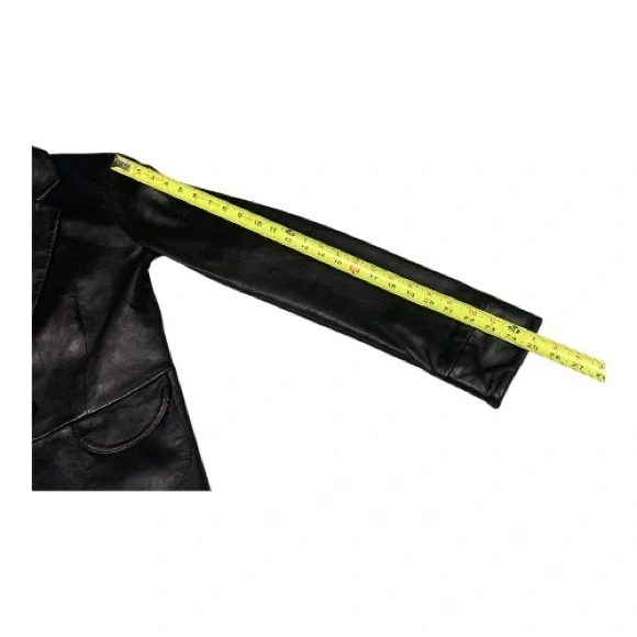 Mossimo Soft Tailored 100% Leather Jacket Moto Baddie Classic Size Small - Picture 11 of 12